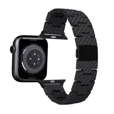 Pitaka Apple Watch 42/44Mm Retro Link Bracelet Band- Carbon Fiber